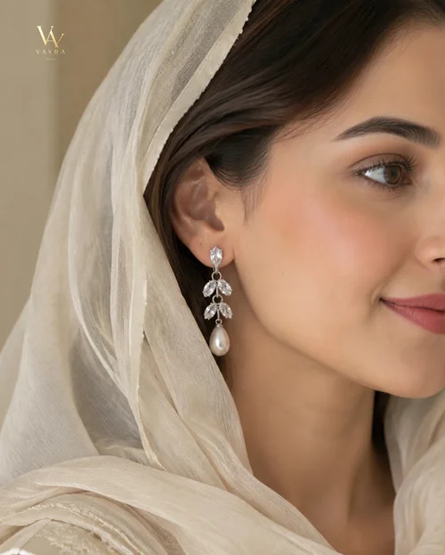 گوشواره مجلسی جواهری کد ۰۰۱۱۱